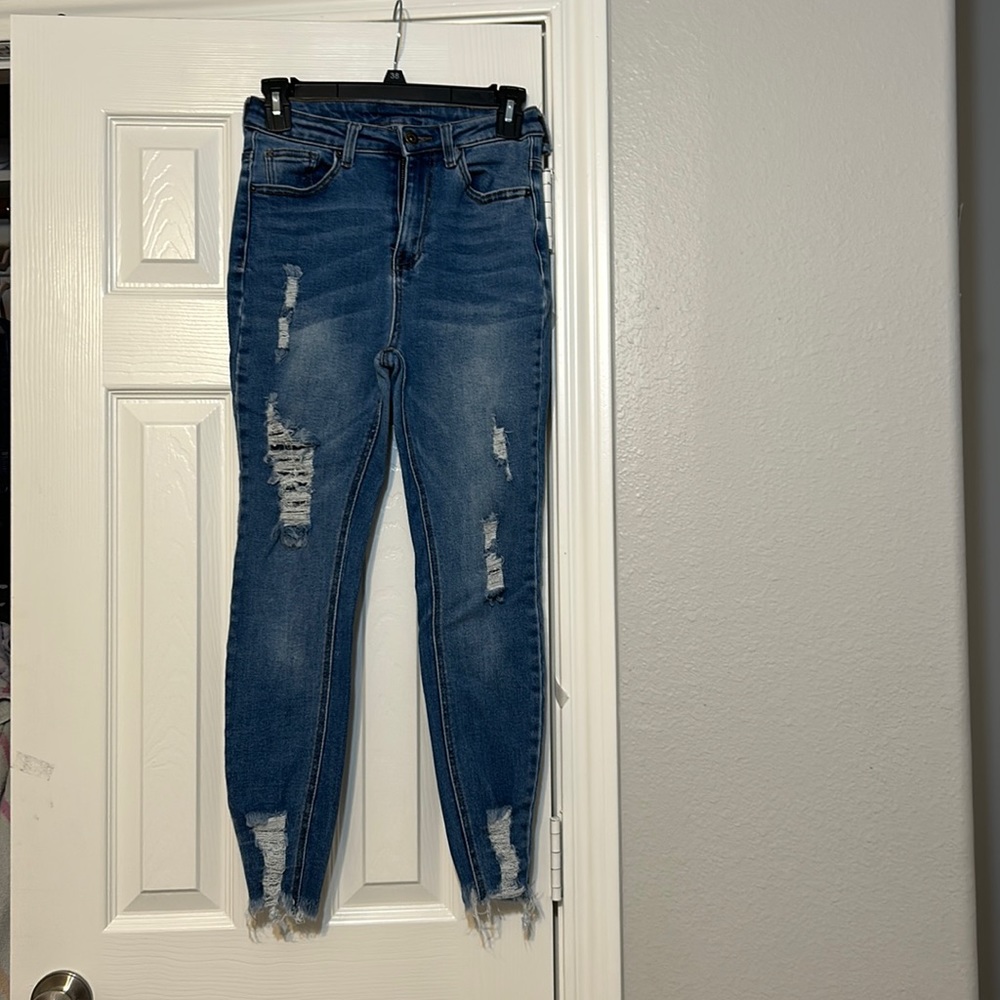 High Waisted Ripped Jeans